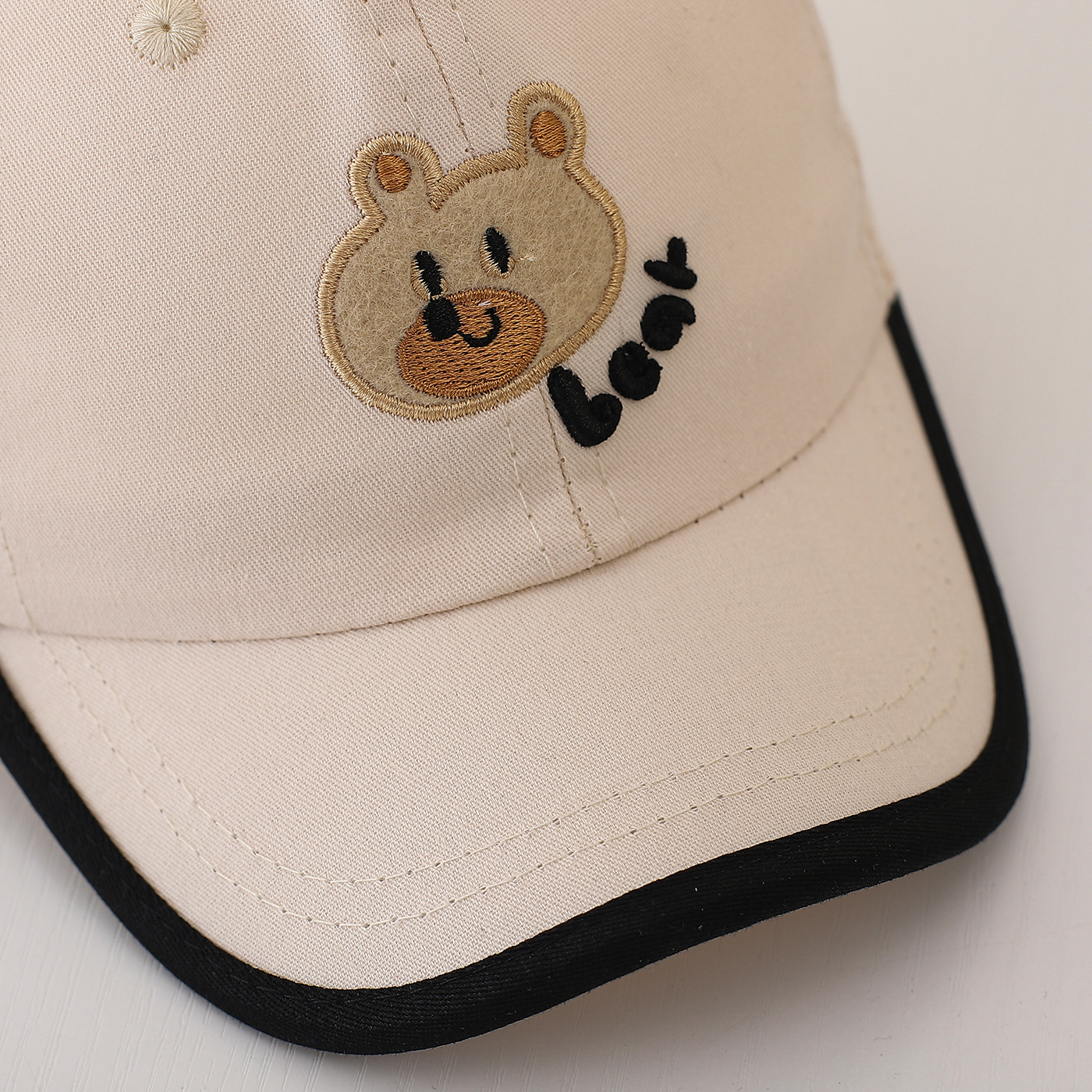 Children's Multi-color Edge-stitching Cartoon Bear Letter Embroidery Adjustable Cute And Versatile Baseball Cap Suitable For Going Out For Shopping photo 7