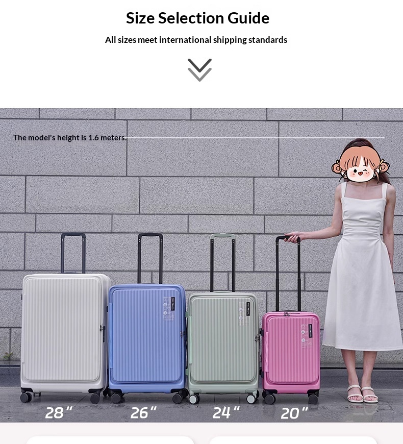 Butter Yellow-New Side-Opening Expandable 20-Inch Carry-On Rolling Suitcase 26-Lock Travel Luggage 24-Large Capacity Leather Bag For Men And Women photo 2