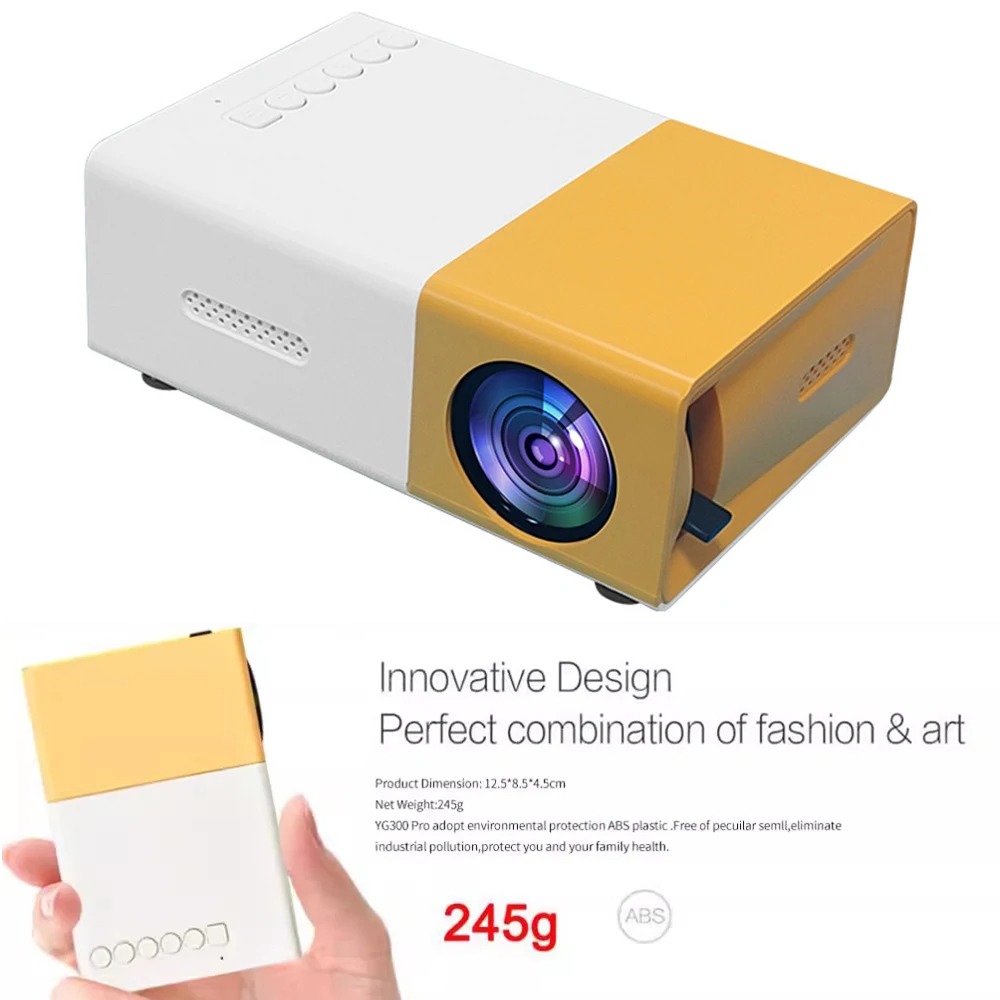 Portable Wired Projector Mobile Phone With Retractable Bracket LED Mini Home Video Equipment 1080P HD Screen USB&SD&AV&Hd photo 2