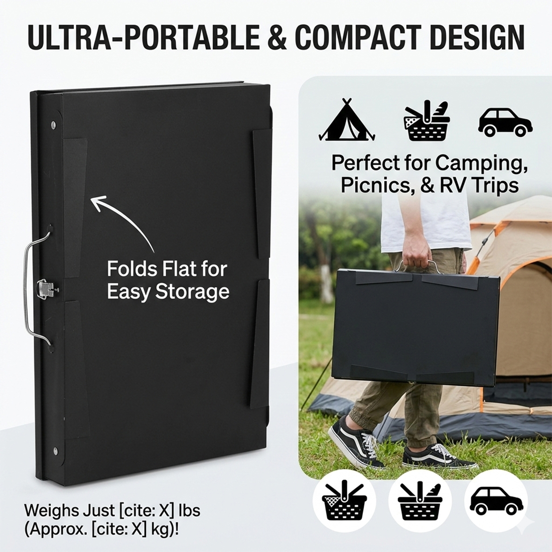 Barbecue Grill Portable Folding Charcoal Travel Picnic Party Outdoor BBQ Grill photo 6