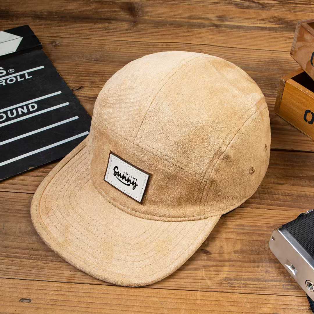 Summer Men's And Women's Identical Suede Fabric Simple Letter Logo Five-panel Hat For Couples, Suitable For Versatile Daily Commuting And Casual Outings. photo 5