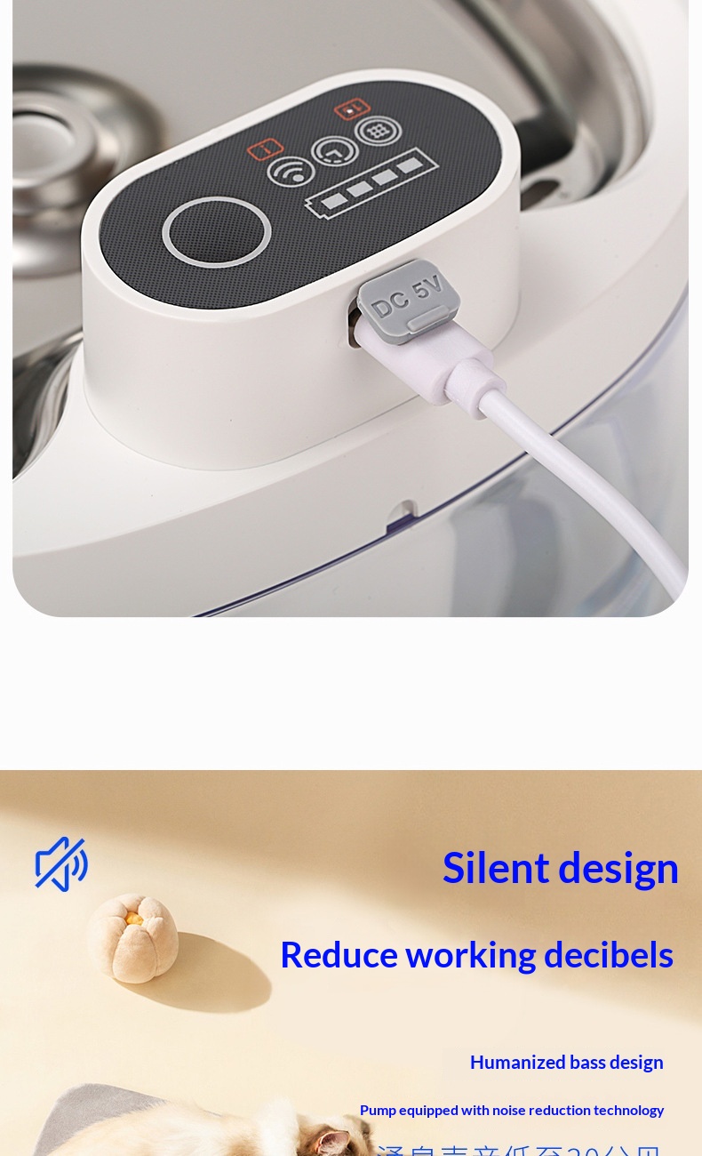 Smart Circulating Filtered Pet Water Fountain photo 5