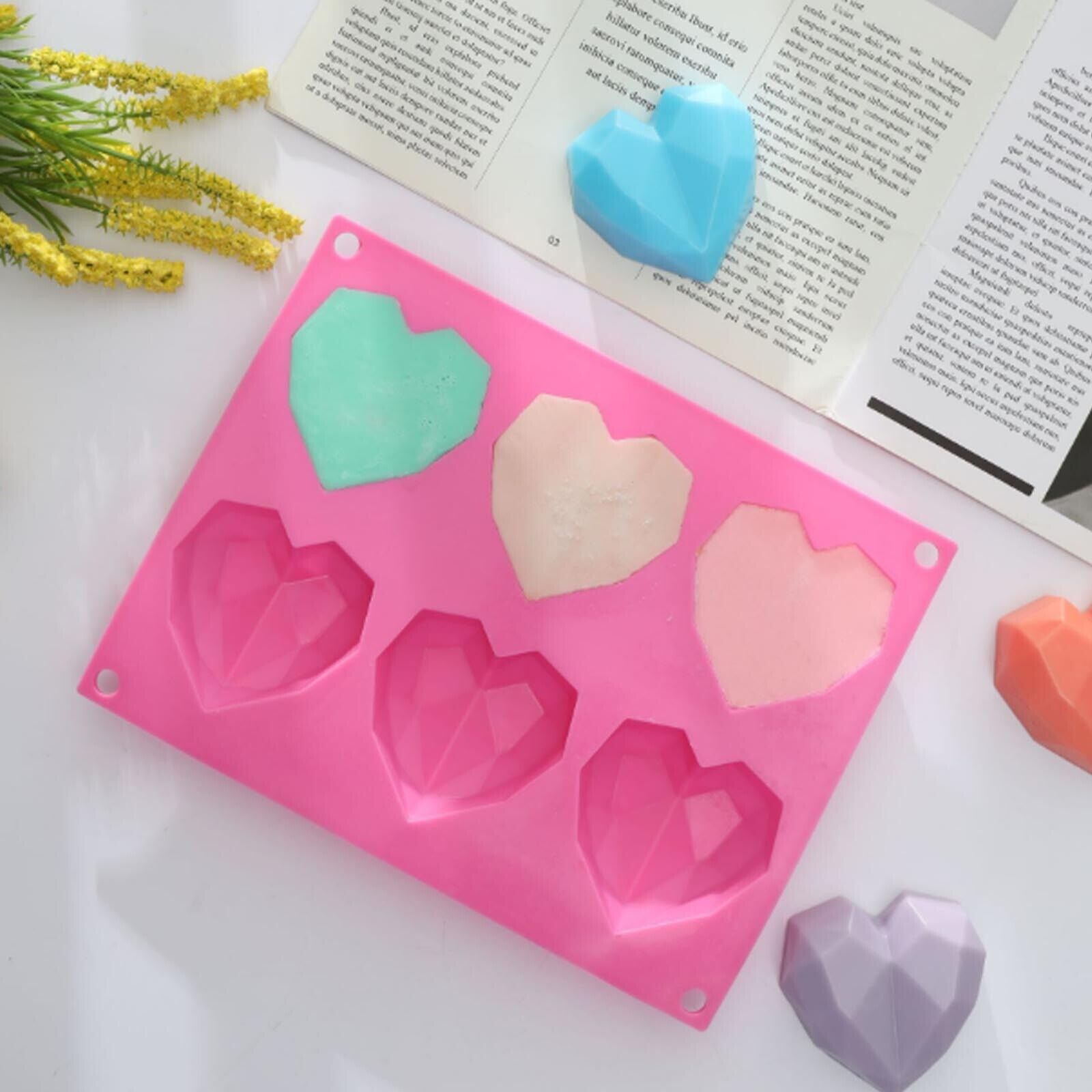 DIY 3D Fondant Mold Silicone Heart Shape Candy Cake Chocolate Mould Sugar Craft photo 2