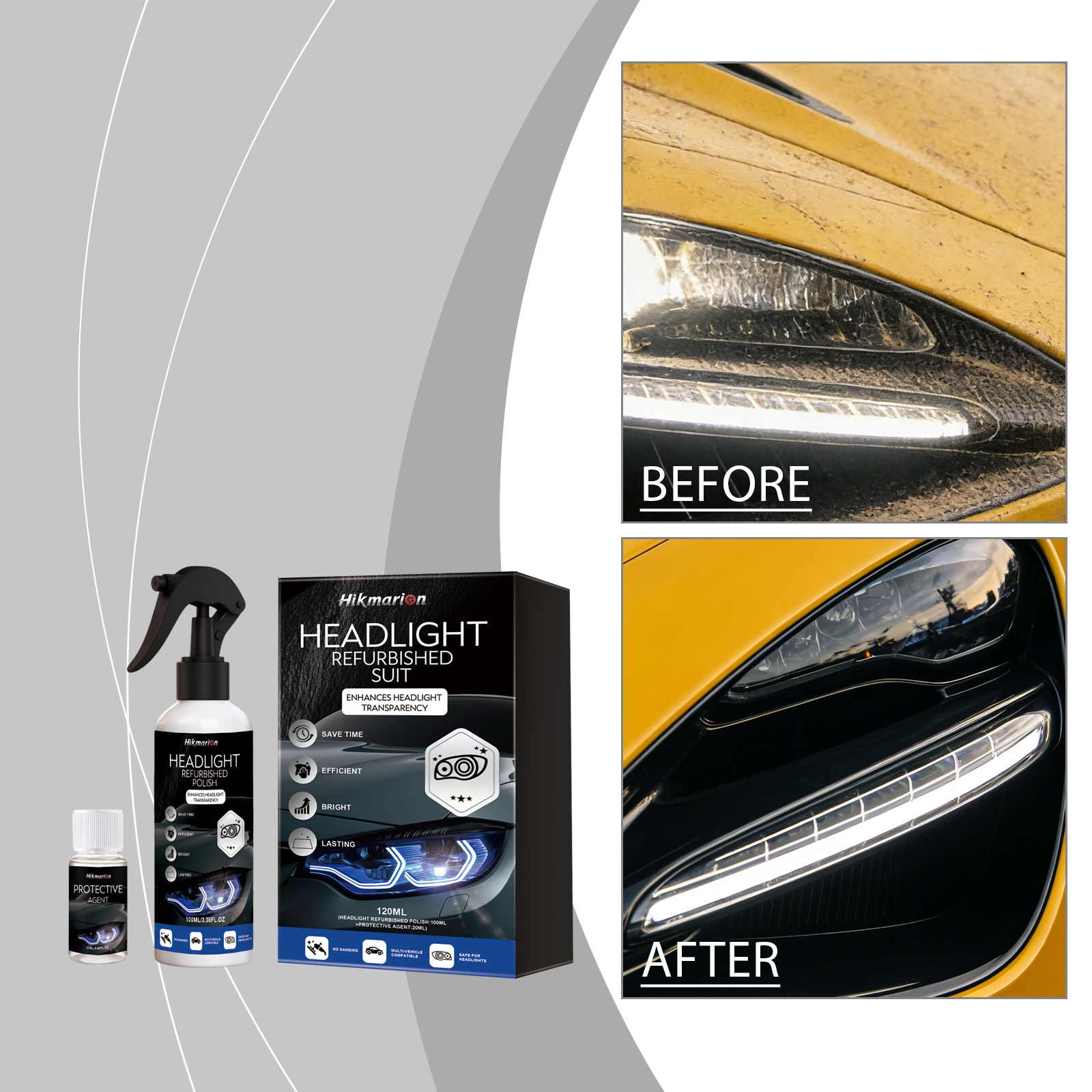 Front Headlight Refurbishment Kit 1 Set Per Box photo 5