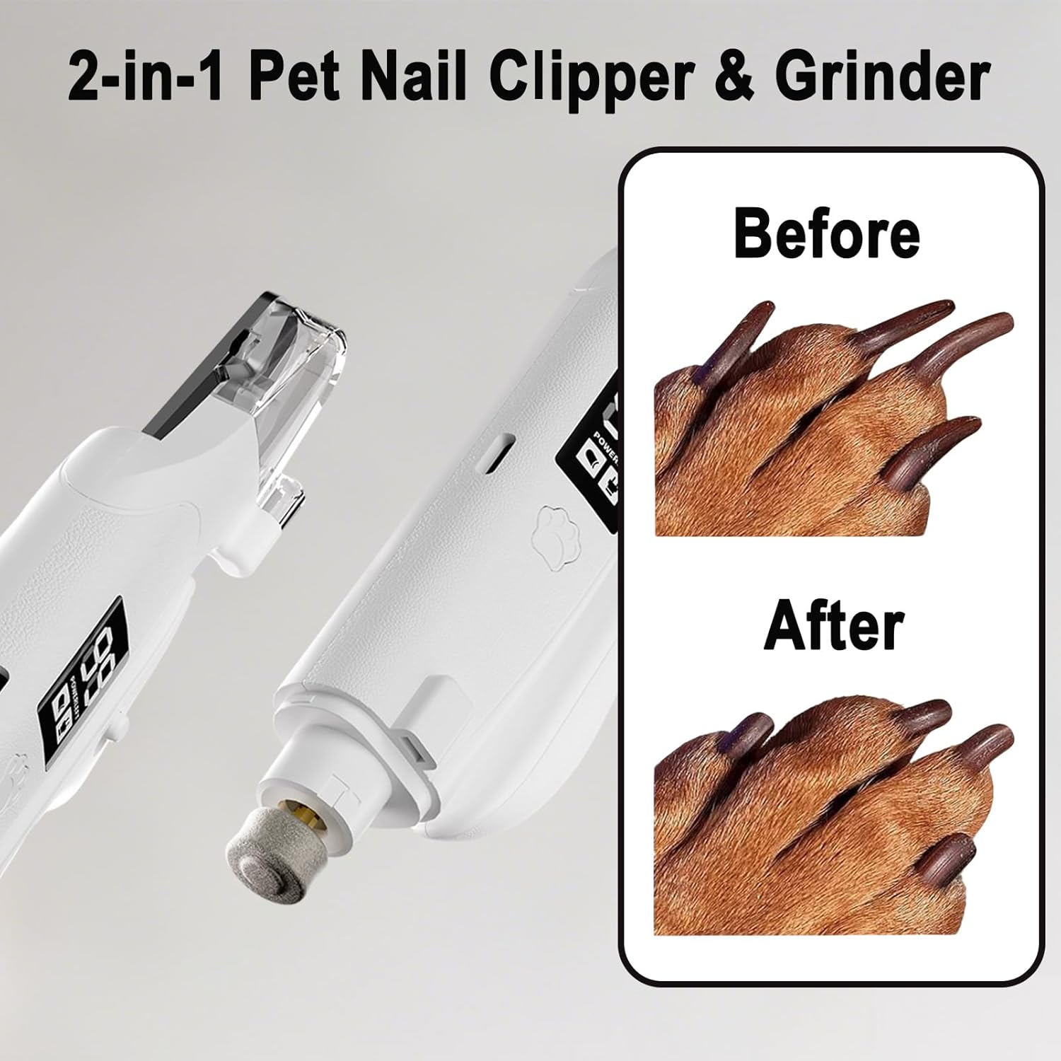 2-in-1 Led Light Cat Anti-blood Nail Grinder Dog Pet Nail Clipper Nail Clipper Animal Nail Clipper photo 8