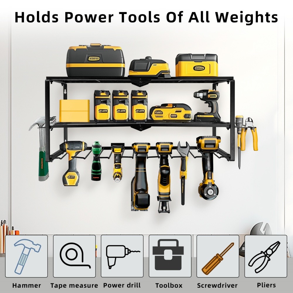 Power Tool Storage Wall Workshop Garage Organiser Drill Hold Impact Driver Rack photo 2