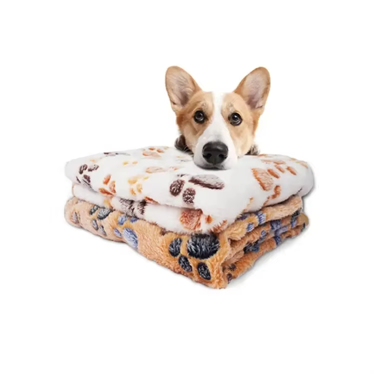 3 Pack Pet Blanket, Soft Plush Paw Print Dog Blanket Washable, Warm Fleece Cat Blanket For Large Medium Dogs, Sofa Couch Bed Cage Protector,23 X 16 In,30 X 20 In,41 X 31 In,47.2 X 39.3 In photo 2
