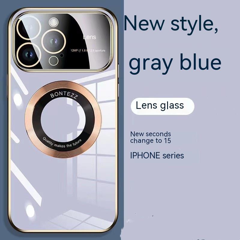 Apple 14 Phone Case Seconds To 15 Large Windows Baked Porcelain Without Logo Magnetic Suction Simple High photo 6