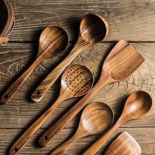 Wooden Utensils Set For Kitchen Messon Handmade Natural Wooden Cooking Spoons photo 4