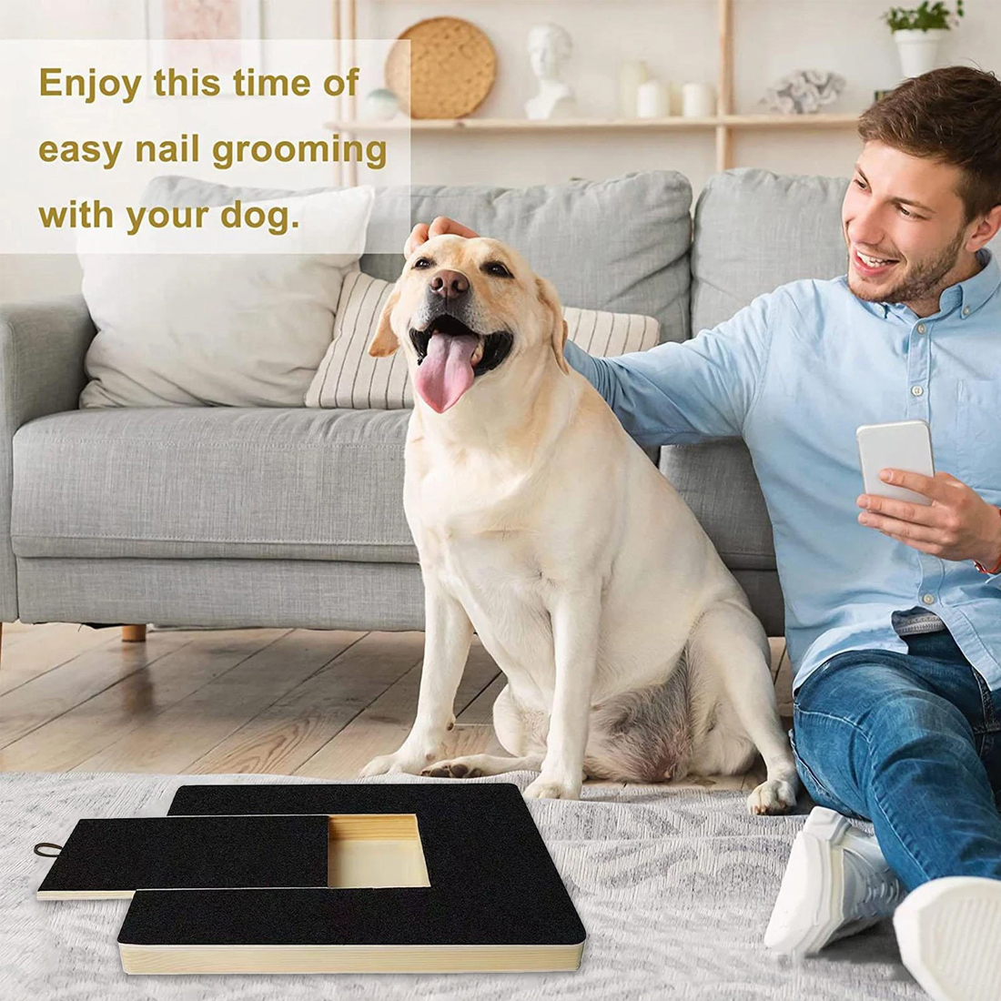NEW File Double Sided Mat Scratch Board Pets Nail Care Grind Nails Dog Scratch Pad UK photo 1