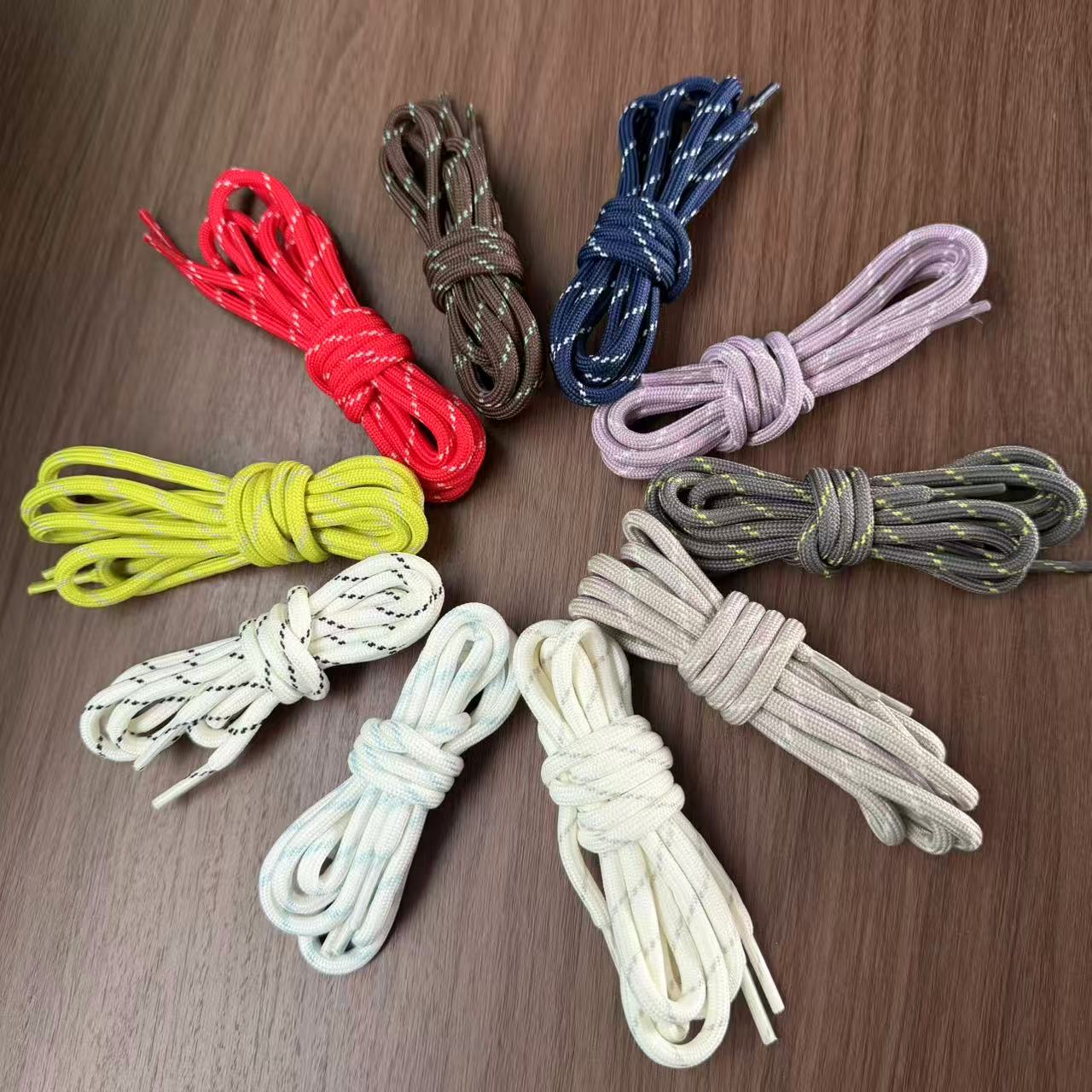 Round Colorful Diagonal-Dot Shoelaces photo 2