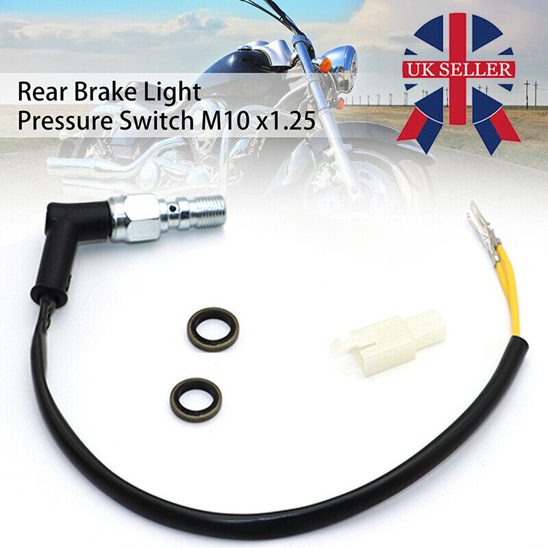 Motorcycle Rear Hydraulic Pressure Brake Light S Witch For Banjo M10 X1.25mm Bolt photo 1