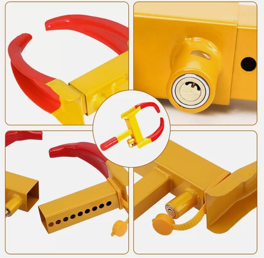 High Performance Wheel Clamps With Safety Lock For Caravans, Cars Vans And Trailers DE photo 8