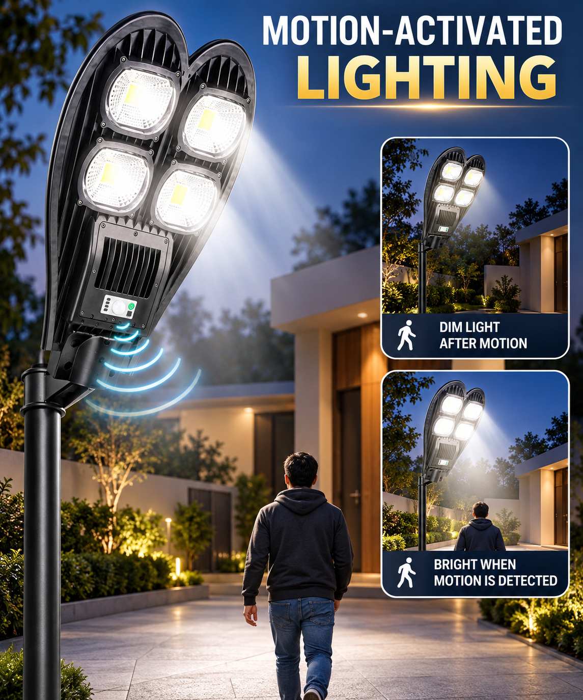 Solar Powered Motion Sensor Waterproof COB LED Work Light For Auto Repair W762B Street 10W photo 2