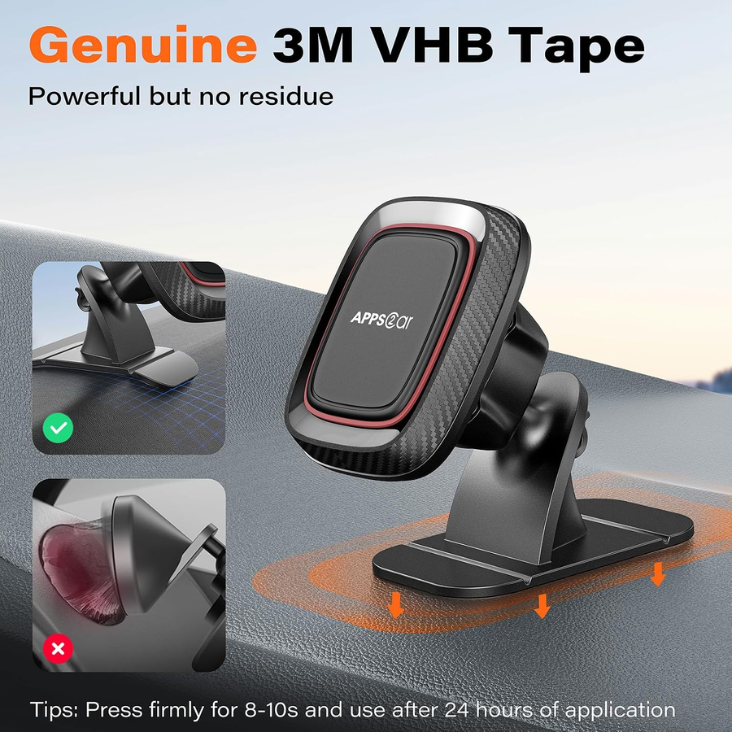 APPS2Car 2 Pack Magnetic Phone Holder For Car, Dashboard Magnet Car Mount photo 3