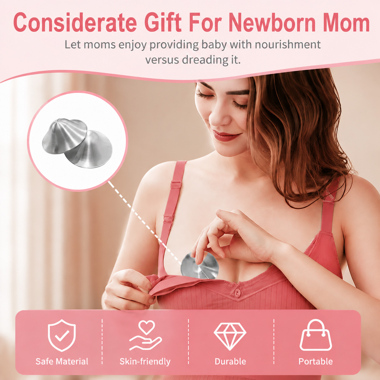 Silver Nursing Cups With Silver Plated Layers Serve As Must Have Breastfeeding Accessories To Prevent Irritation And Offer Soothing Relief For Sensitive Nursing Nipples photo 4