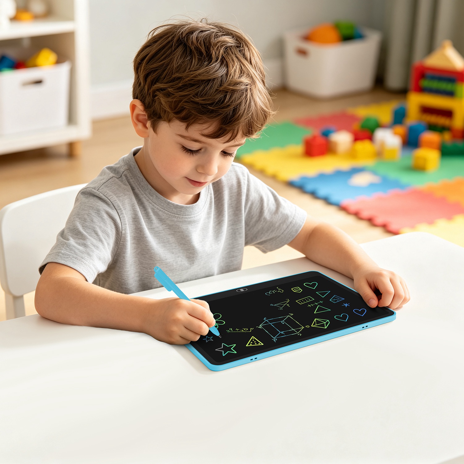 LCD Writing Tablet For Kids, Reusable Doodle Board With Stylus & Lock Function, One-Touch Erase Drawing Pad For Boys Girls Toddler Travel Learning Toys photo 7