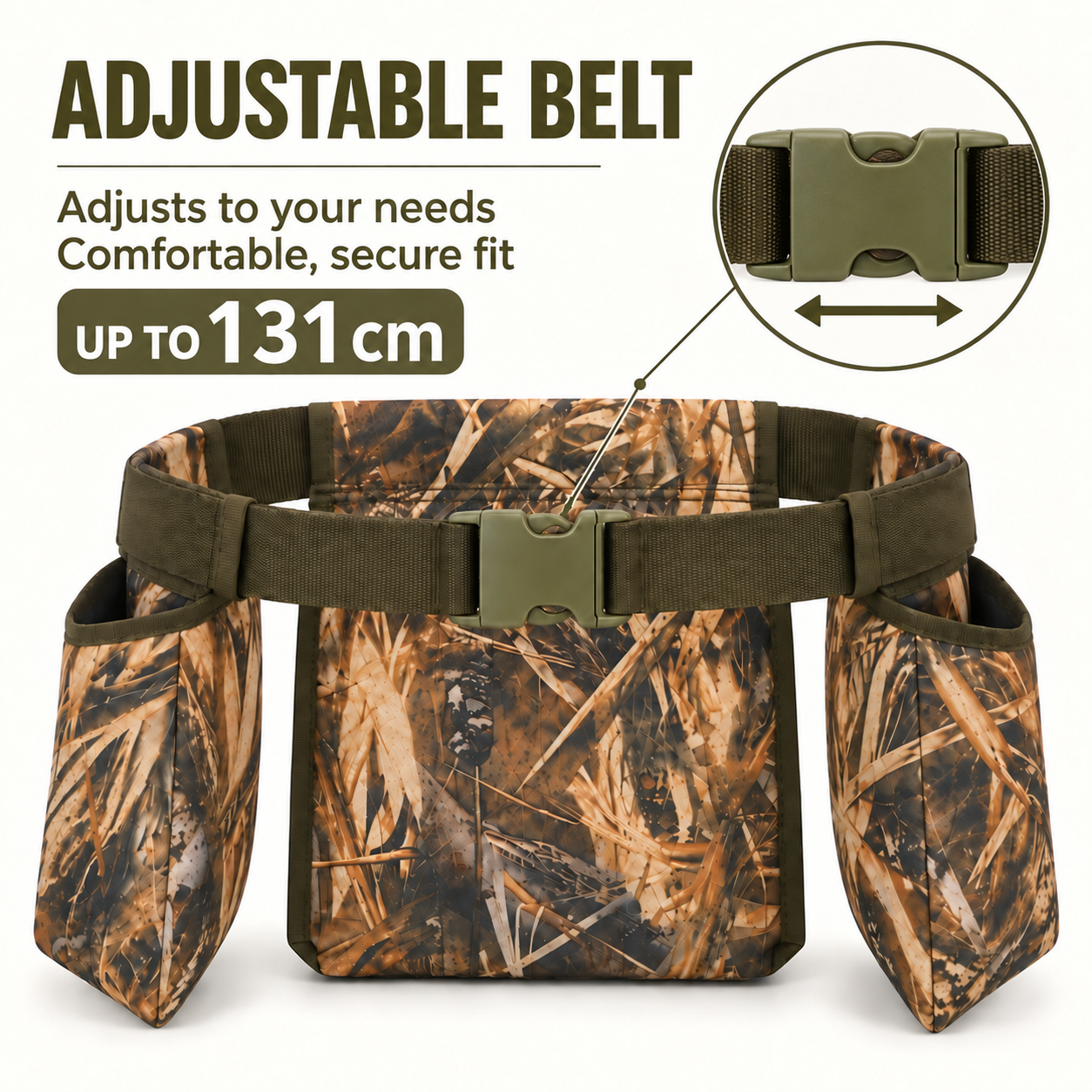 LINK Camo Dove Durable Waterproof Hunting Belt With Game Pouch Adjustable For Bird Hunting & Field Shooting Outdoors photo 3