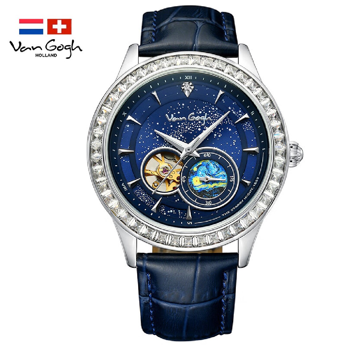 VanGogh Men's Geneva Series Art Automatic Mechanical Watch photo 8