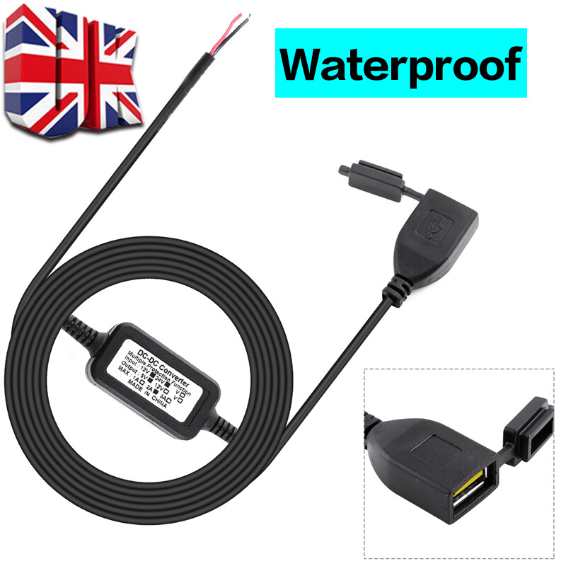Waterproof Motorbike Motorcycle Power Adapter USB Charger Socket For GPS 12V-24V photo 1