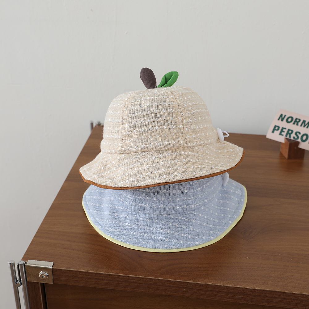 3D-shaped Small Fruit Children's Fisherman Hat, Knitted Jacquard, Contrasting Color Piping, Soft Brim, Outdoor Casual photo 8