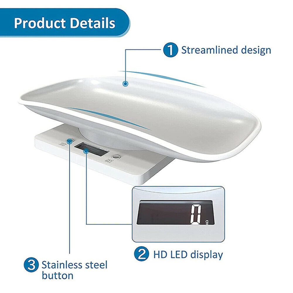NEW Electronic LCD Digital Cat Puppy Small Pet Weighing Scales Animal Scale 10kg 1g photo 3