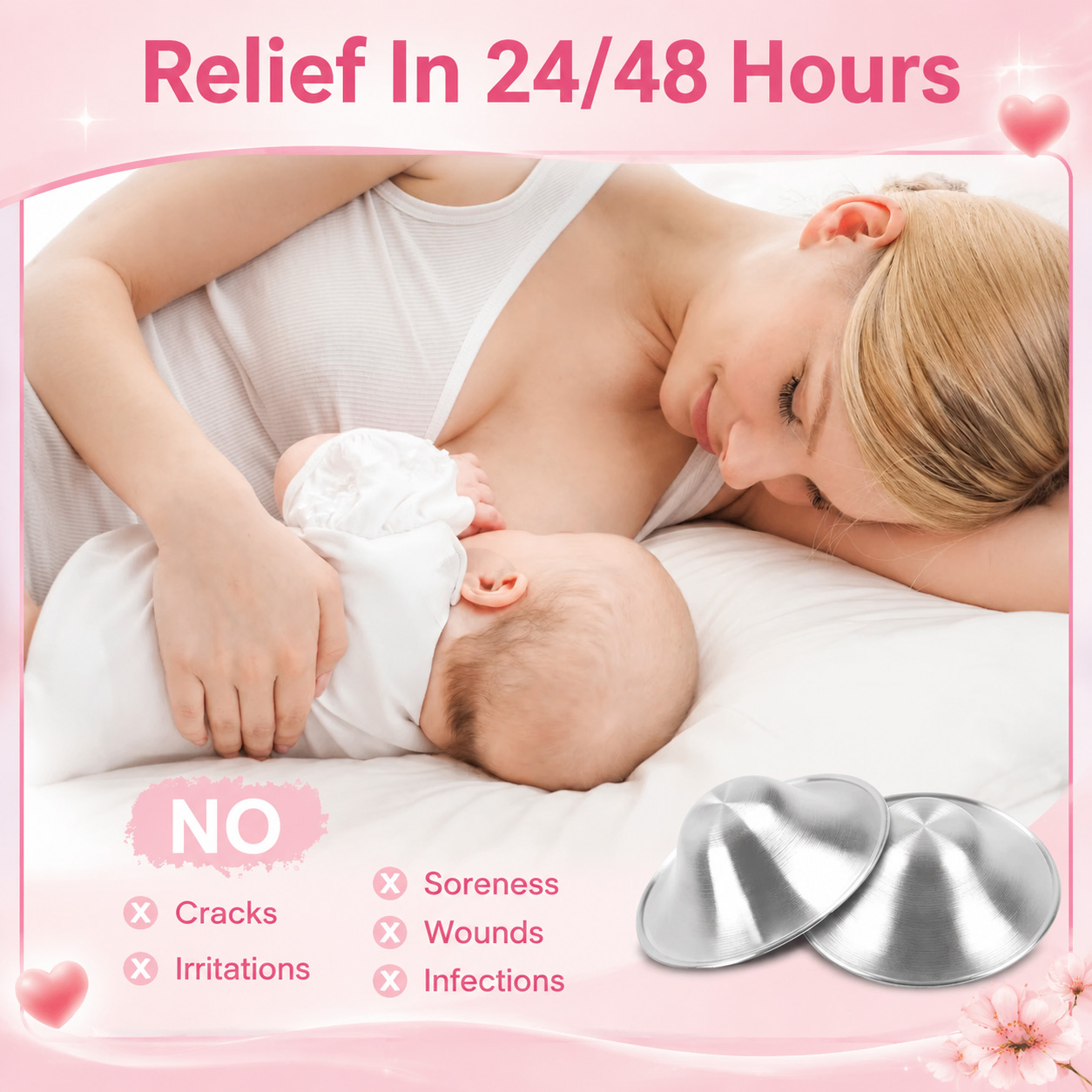 Silver Nursing Cups With Silver Plated Layers Serve As Must Have Breastfeeding Accessories To Prevent Irritation And Offer Soothing Relief For Sensitive Nursing Nipples photo 3