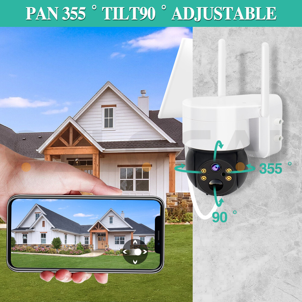 Solar Security Camera Battery Powered Outdoor Wireless WiFi IP CCTV PTZ Camera photo 4