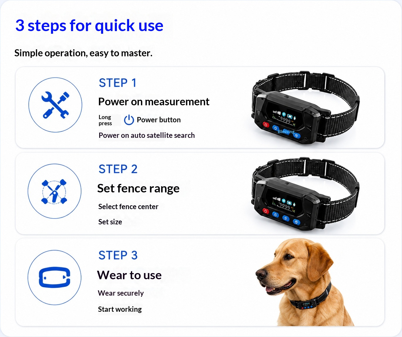 Smart GPS Wireless Fence & Tracking Training Collar photo 3