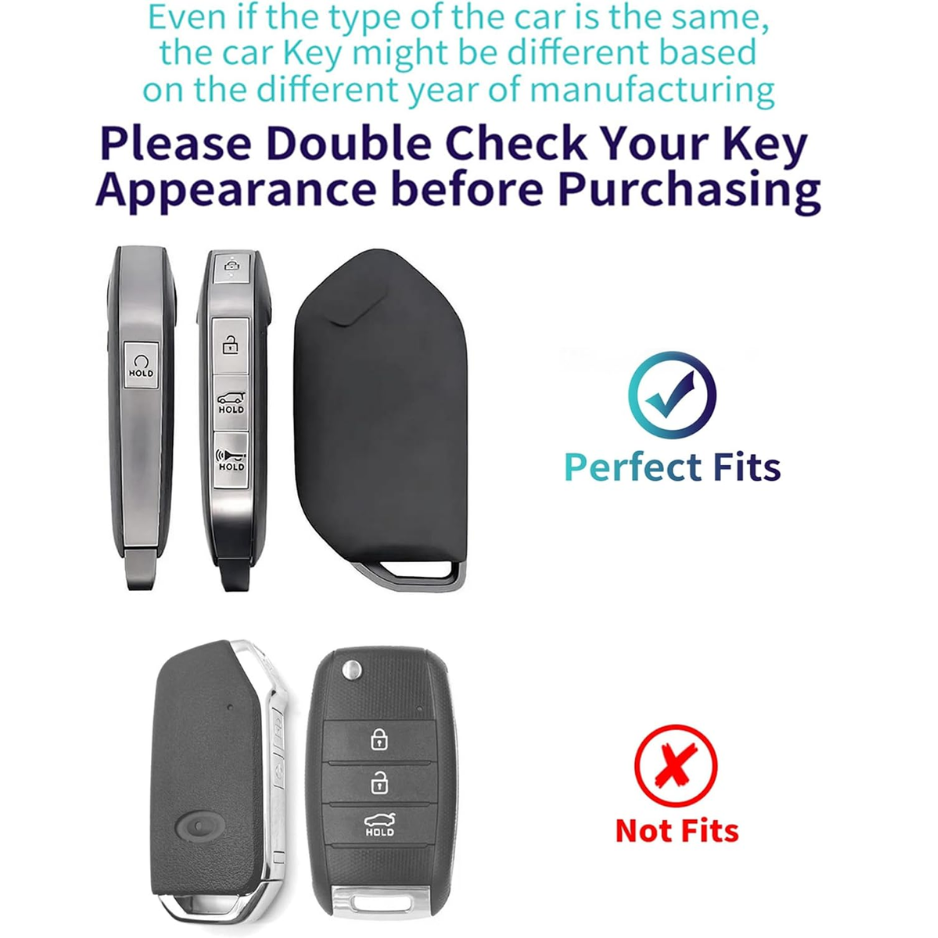 KIA Key Cover And Key Chain Blue Set, Protective Remote Key Case For Sportage, Telluride And K5 Car Keys photo 3