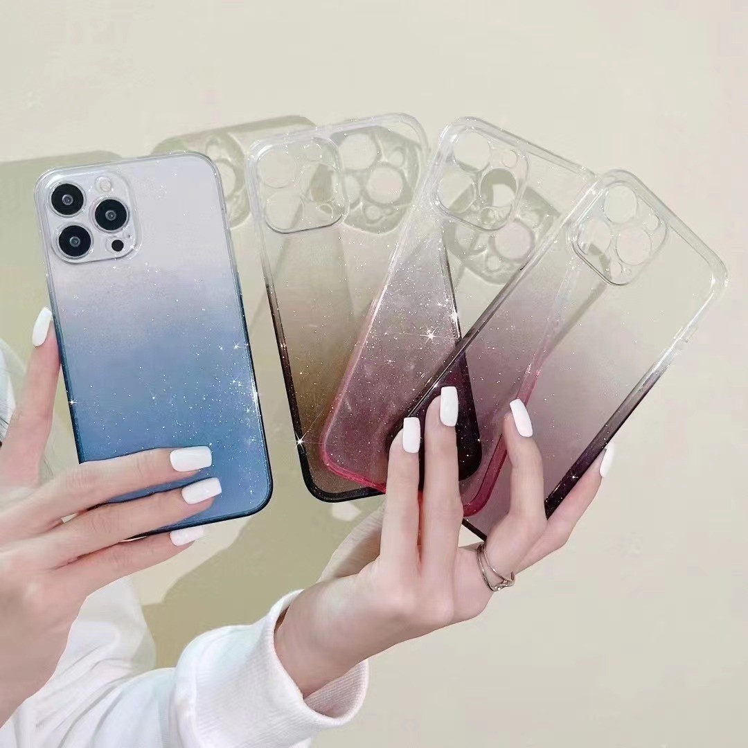 Gradient Glitter Transparent Glass Protective Cover photo 8