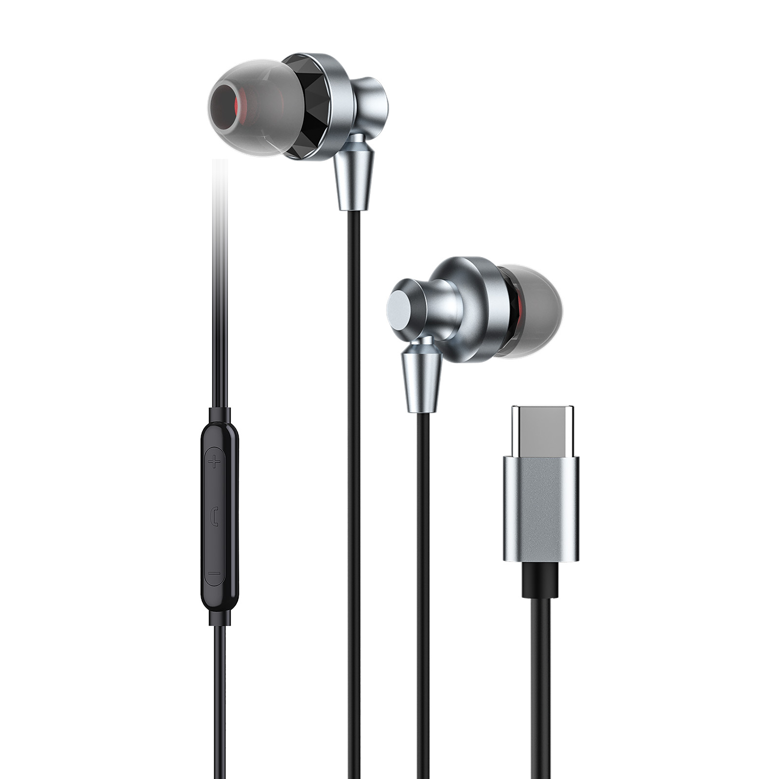 KP-239 In-ear Wired USB-C Headphones High-quality Audio High Volume Low Latency For Music And Gaming In Stock photo 1