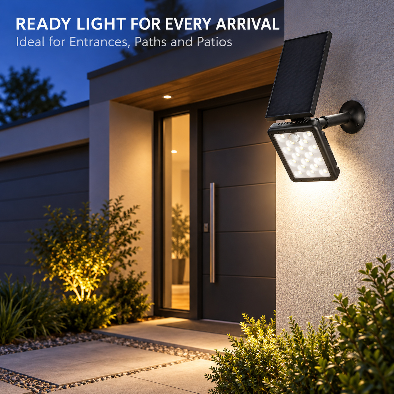 Solar Powered Rechargeable Motion Sensor LED Work Light 1500mAh For Auto W775A 1x 18650 Battery photo 2
