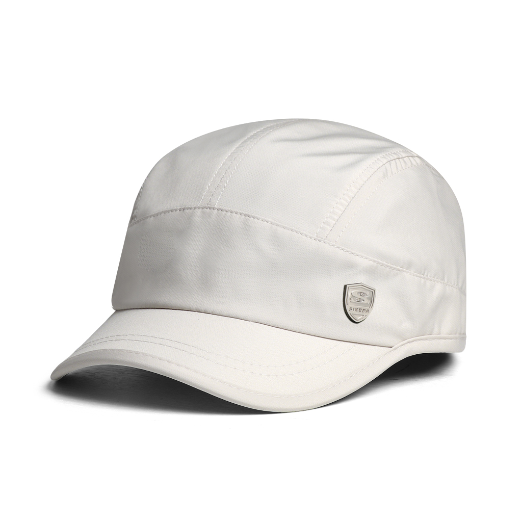 Lightweight, Breathable, Quick-drying Baseball Cap With Metal Emblem, Short Brim, Dome-shaped, Outdoor Casual Beanie Hat photo 3