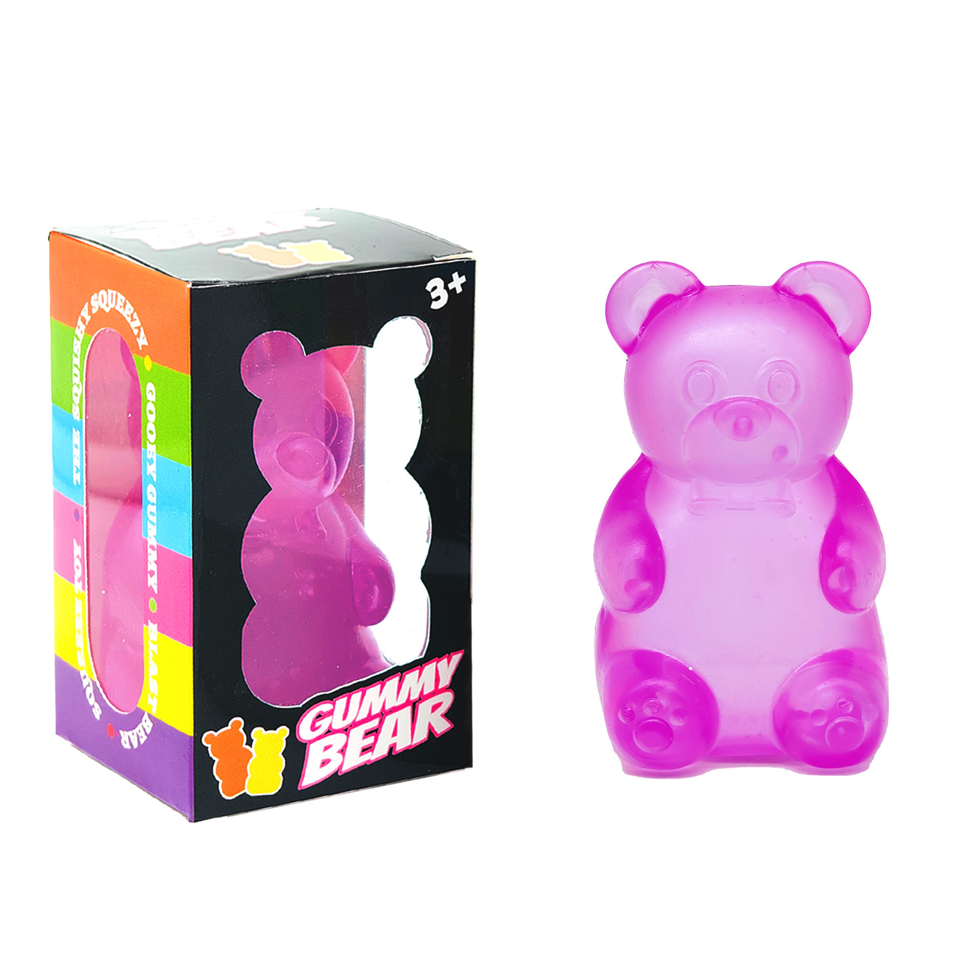 Gummy Bear Squishy Toys, Squeeze Fidget Toys For Kids And Adults- Purple Slow Rising Squishies Sensory Stress Balls For Teens Boys Girls Birthday Gifts Party Favors Stocking Stuffers Class Prizes photo 6