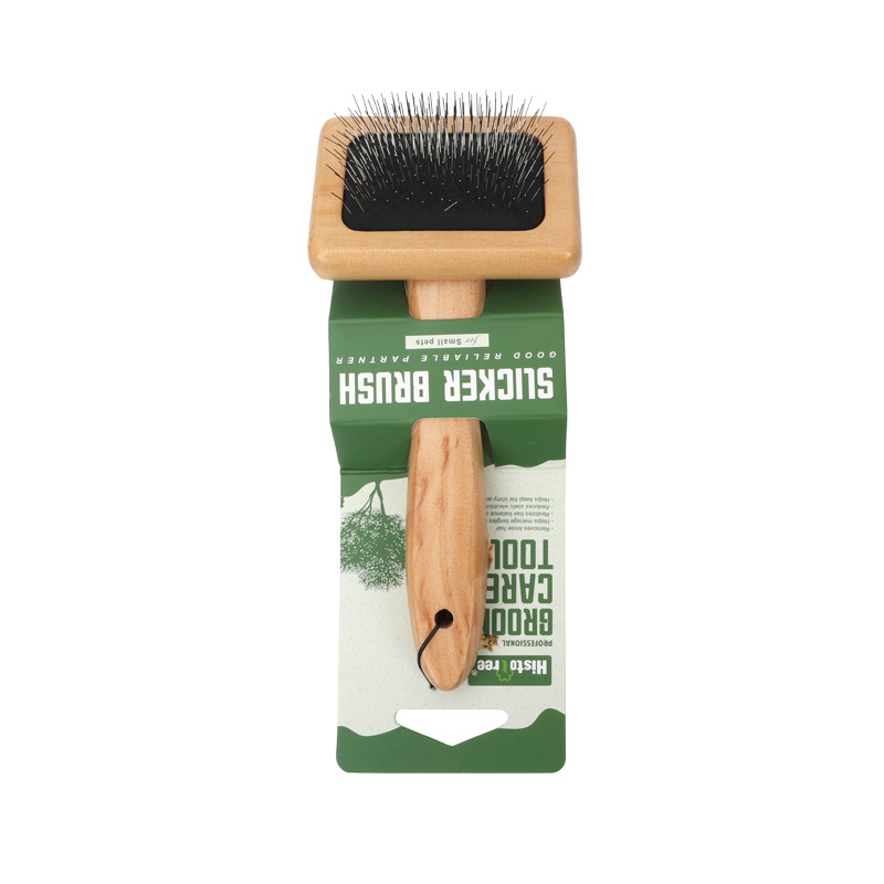 Dog & Cat Brush, Pet Slicker Brush With Bamboo Handle For Large Medium & Short Hair Elegant Grooming Comb For Removing Shedding, Tangles And Dirt photo 7