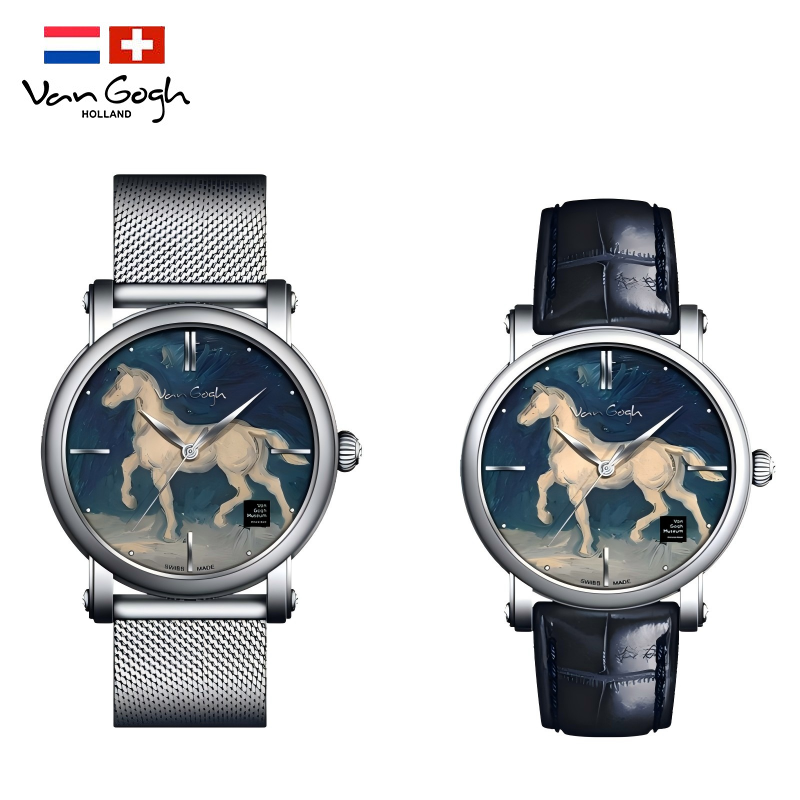 Van Gogh Quartz Wrist Watch Horse Plaster Statue photo 1