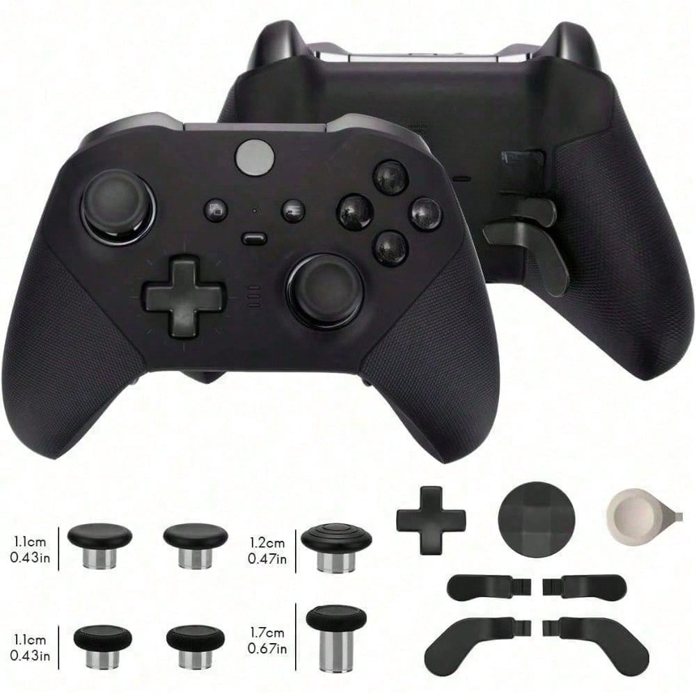 Elite 13 In 1 Metal Thumb Sticks Series, 2 Controller Accessory Sets, Gaming Accessory Replacement With Metal Mod 6 Swap Joysticks, 4 Paddles, 2 D Pads, 1 Tool photo 2