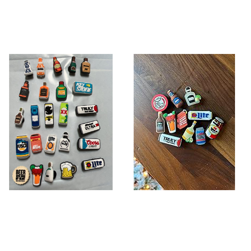 Random Lot Of 25 Pcs PVC Shoe Charms Different Food Candy And Drink Bottle Shoe Decoration photo 6