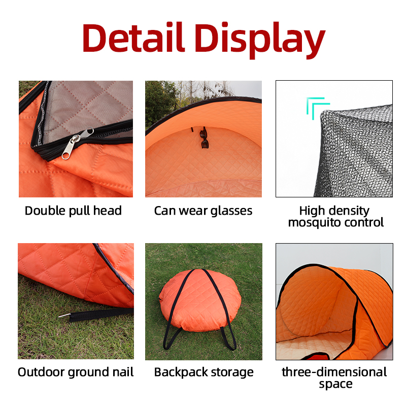 Portable No Assembly Warm Sleeping Bag Cover Quilted Thickened Wind & Cold Resistant Camping Dorm Nap Isolation Sleeping Bag photo 2