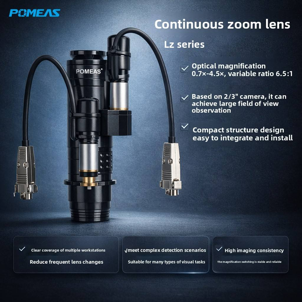 6.5X Motorized Continuous Zoom Lens 0.7X-4.5X RS232 C Mount For Machine Vision photo 4