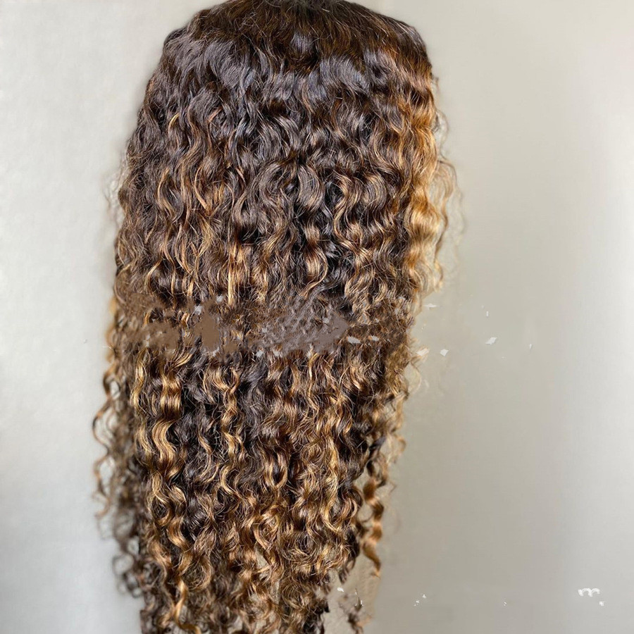 Wig Female Small Wave Black And Brown Mixed Color Gradient photo 5