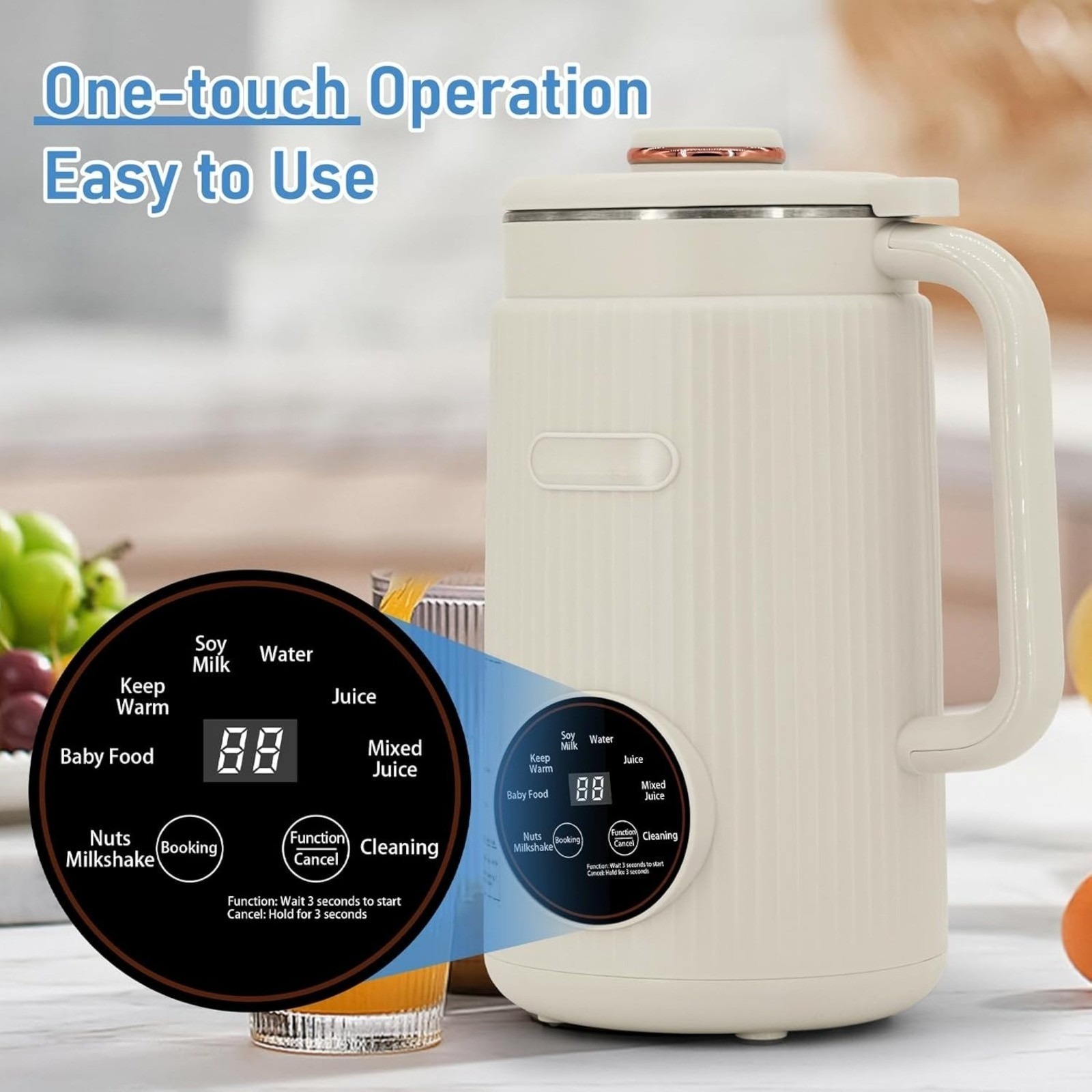 1.2L Nut Milk Maker 8-in-1 Automatic Almond Soy Oat Milk Machine Self Cleaning photo 8