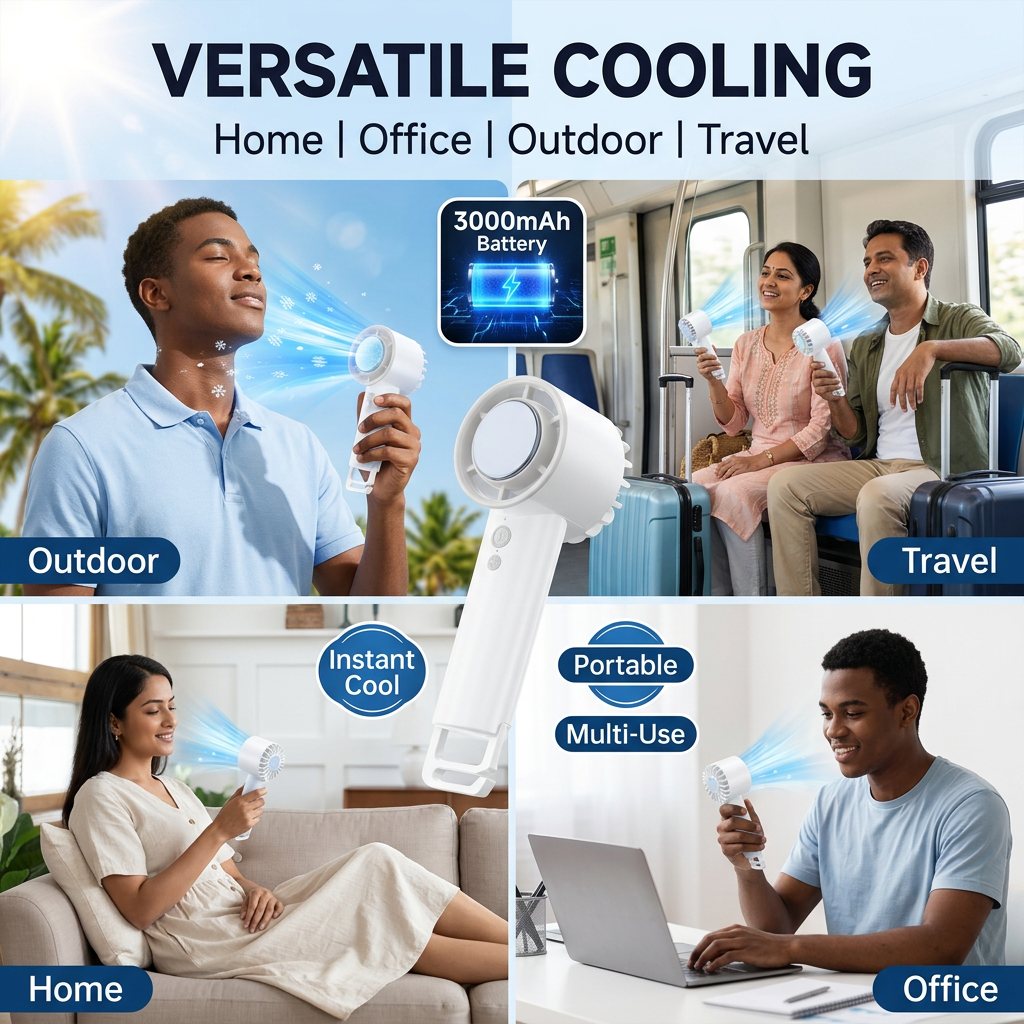 Portable TEC Turbo Fan, 3-in-1 Cooling Fan, High Speed Rechargeable Fan photo 5