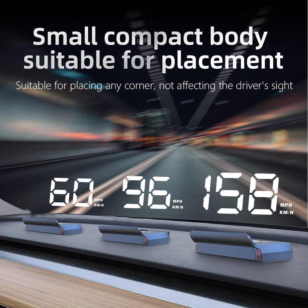 Car HUD Speedometer Windshield Projector With Sun Visor, Digital GPS Speed Display, USB Plug  Play, Auto Brightness, Clear White Projection photo 5