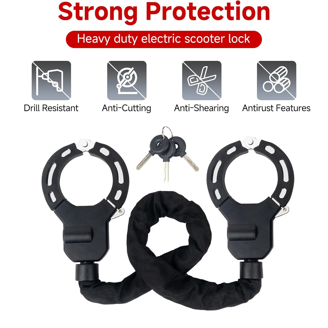 E-Scooter Handcuff Lock For Motorcycle Bike Lock Anti-Theft photo 7