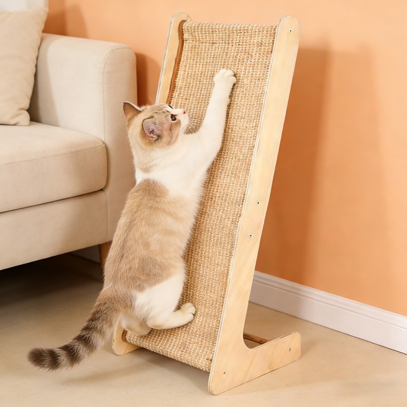 Dual Use Sisal Cat Scratcher Large Cat Scratcher L Shape Scratch Pad For Cats photo 1