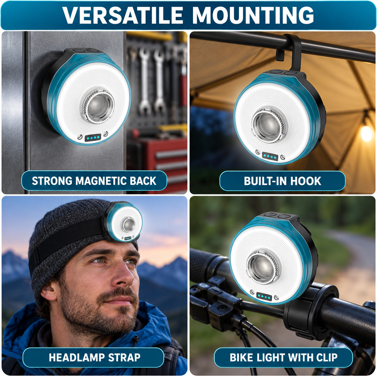 W664 Hands Free LED Headlamp 10W 4000mAh Rechargeable Type C For Camping Hiking Work Factory photo 3