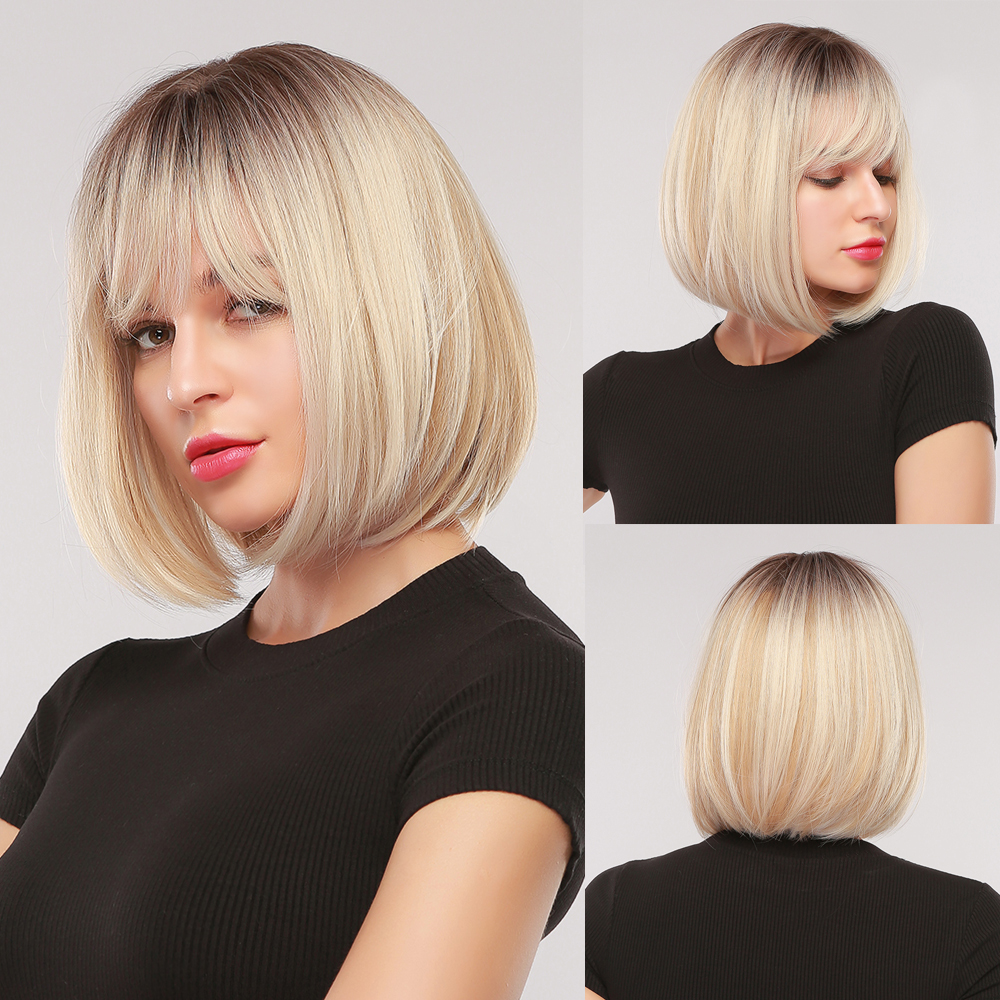 High Temperature Silk Material Ladies Wig BOB Head photo 1