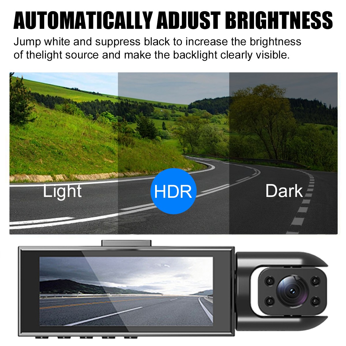 1080P Dual Lens Car DVR Dash Cam Video Recorder G-Sensor Front And Inside Camera photo 7